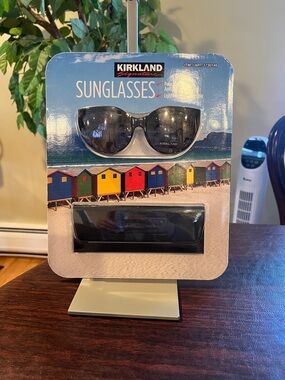 Kirkland Signature Black Oversized Sunglasses with Case
